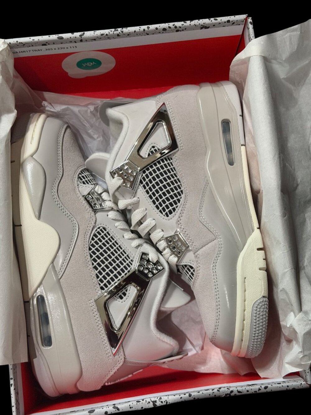 Nike Air Jordan 4 Retro (Women's) Frozen edition (Iron Natural Grey)